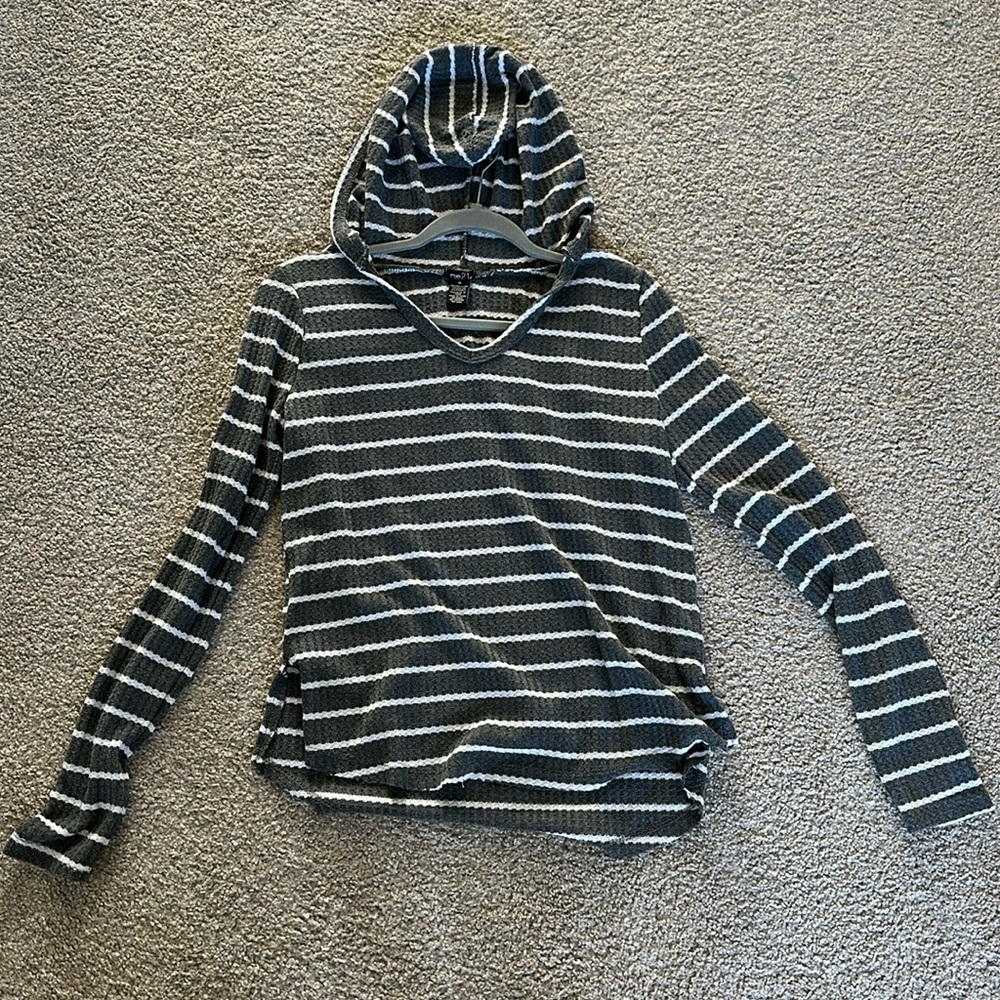 Rue 21, size medium stripped hoodie sweater